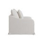Cream Woven Fabric Slipcover Armchair - Eliza
