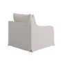 Cream Woven Fabric Slipcover Armchair - Eliza