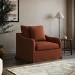 Rust Woven Fabric Slipcover Armchair - Eliza