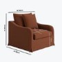 Rust Woven Fabric Slipcover Armchair - Eliza