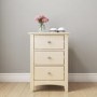 Emery 3 Drawer Bedside Cabinet in Cream/Ivory
