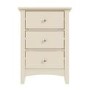 Emery 3 Drawer Bedside Cabinet in Cream/Ivory