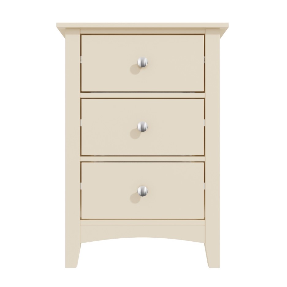 Emery 3 Drawer Bedside in Cream/Ivory BuyItDirect.ie