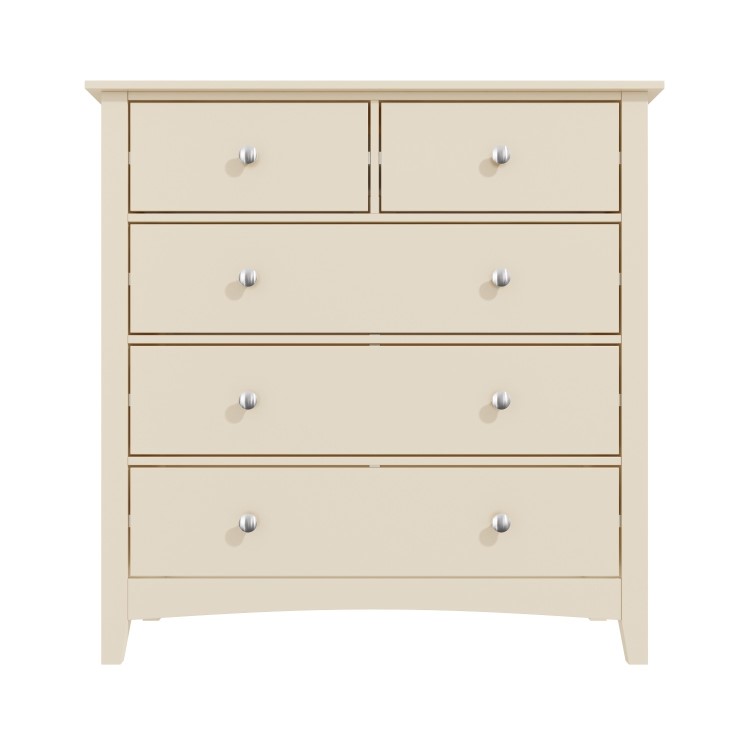Emery 2+3 Chest of Drawers in Cream/Ivory