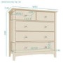 Emery 2+3 Chest of Drawers in Cream/Ivory