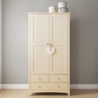 Emery 2 Door 3 Drawer Combi Wardrobe in Cream/Ivory