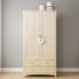 Emery 2 Door 3 Drawer Combi Wardrobe in Cream/Ivory