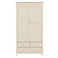 Farley 2 Door 3 Drawer Combi Wardrobe in Ivory/Cream