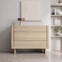 EML002 Light Wood Mid Century Chest of 3 Drawers - Emile Sustainable Furniture
