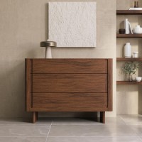 Dark Wood Mid Century Chest of 3 Drawers - Emile Sustainable Furniture Dark Wood Mid Century Chest of 3 Drawers - Emile Sustainable Furniture