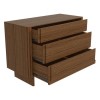 Dark Wood Mid Century Chest of 3 Drawers - Emile Sustainable Furniture