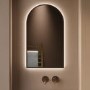 GRADE A1 - Arched Bronze Backlit Heated Bathroom Mirror with Lights 500 x 800mm - Empire