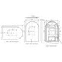 GRADE A1 - Arched Brass Backlit Heated Bathroom Mirror with Lights 500 x 800mm - Empire