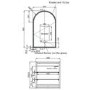 Single Door Brass Bathroom Mirror Cabinet with Lights Demister & Shaver Socket 500 x 800mm - Empire