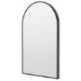 GRADE A1 - Arched Black Backlit Heated Bathroom Mirror with Lights 500 x 800mm - Empire
