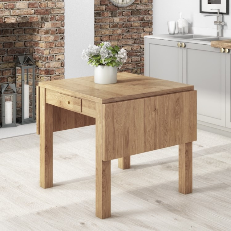 Emerson Extendable Solid Wood Drop Leaf Dining Table - Seats 4-6