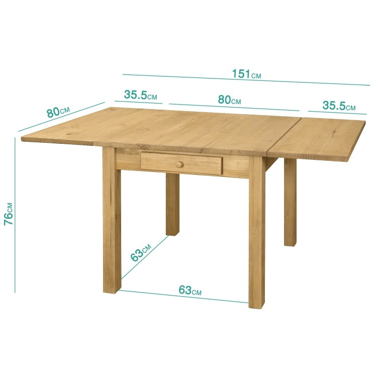 Emerson Extendable Solid Wood Drop Leaf Dining Table - Seats 4-6