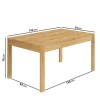 Rectangle Solid Pine Dining Table - Seats 6 - Emerson