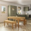 Rectangle Solid Pine Dining Table - Seats 6 - Emerson