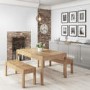 Large Solid Pine Dining Bench - Seats 2 - Emerson