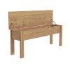 Solid Pine Dining Bench with Storage - Seats 2 - Emerson