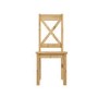 Set of 2 Solid Pine Cross Back Dining Chairs - Emerson