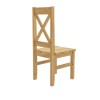 Set of 2 Solid Pine Cross Back Dining Chairs - Emerson