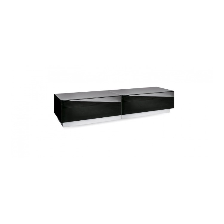 Alphason Element High Gloss Modular TV Unit with Infra Red Friendly Doors in Black