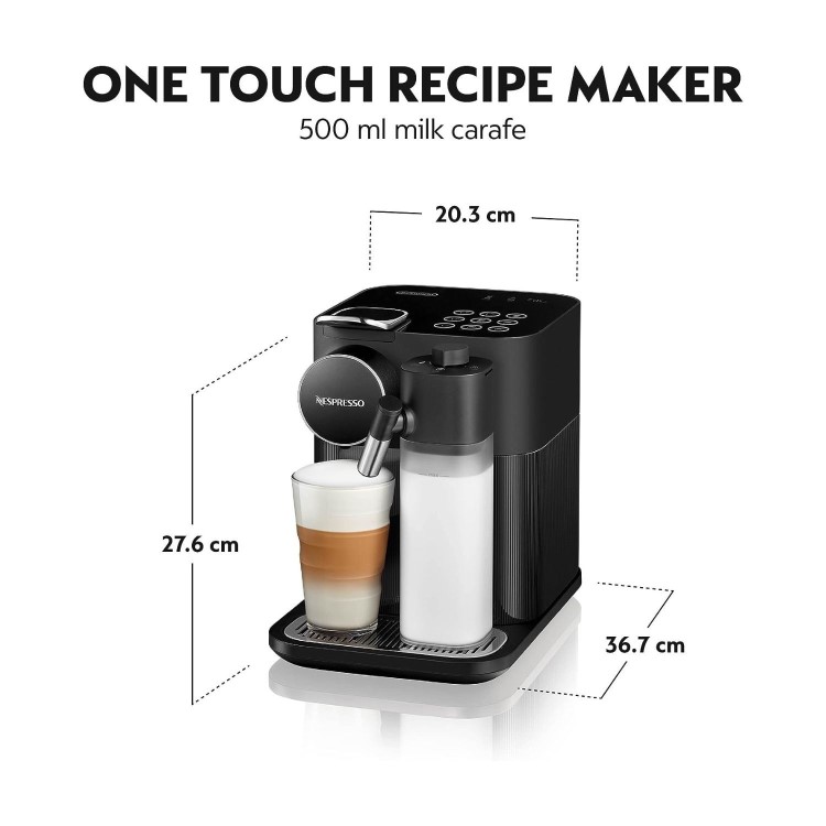 De’Longhi EN640.B Gran Lattissima – Black Fully Automatic Nespresso Coffee Machine with Milk Frother