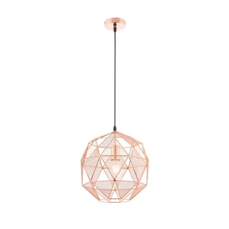 Rose Gold Geometric Pendant Light - Armour
