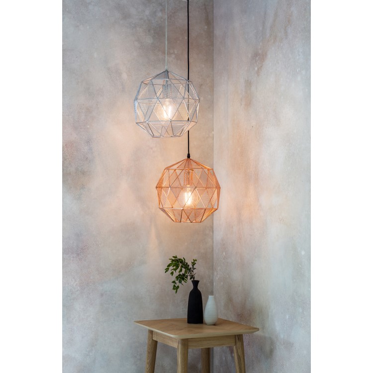 Rose Gold Geometric Pendant Light - Armour