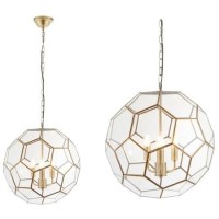 3 Light Geometric Gold Chandelier - Miele