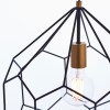 Geometric Pendant Light with Matt Black &amp; Satin Gold Finish - Deco