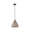 Pendant Light in Taupe &amp; Antique Brass - Franklin