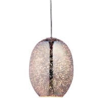 GRADE A1 - Pendant Light with Holographic Glass Design - Stellar
