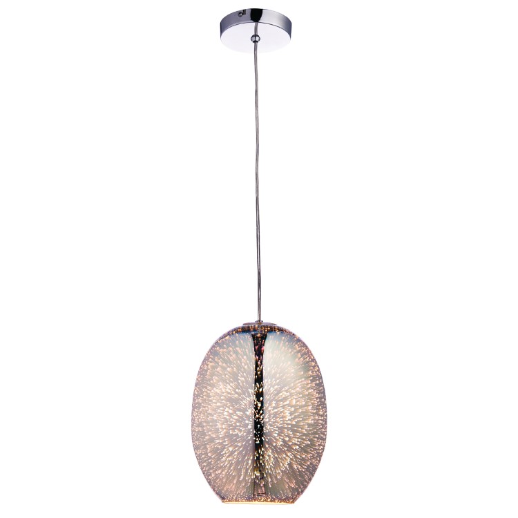 GRADE A1 - Pendant Light with Holographic Glass Design - Stellar