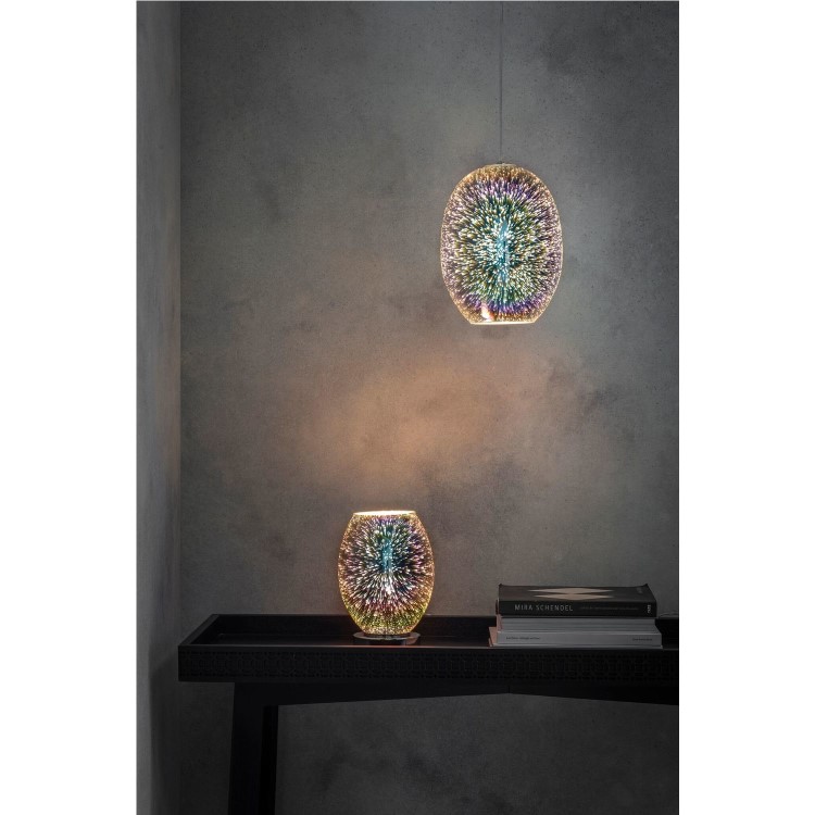 GRADE A1 - Pendant Light with Holographic Glass Design - Stellar