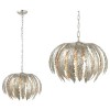 GRADE A1 - Box Opened Delphine Chrome Leaf Pendant Light