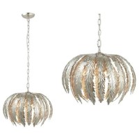 GRADE A1 - Box Opened Delphine Chrome Leaf Pendant Light