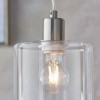 GRADE A1 - Box Opened Poole Glass Pendant Ceiling Light with Nickel Finish