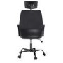 Ergonomic Black Faux Leather Office Chair - Emmanuel