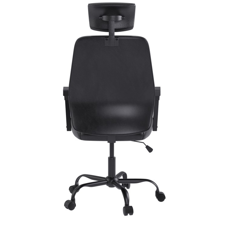 Ergonomic Black Faux Leather Office Chair - Emmanuel