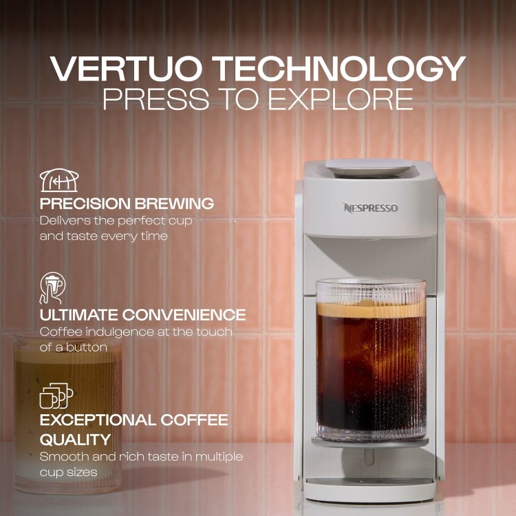 Nespresso by Delonghi Vertuo Up Pod Coffee Machine ENV200.W - White