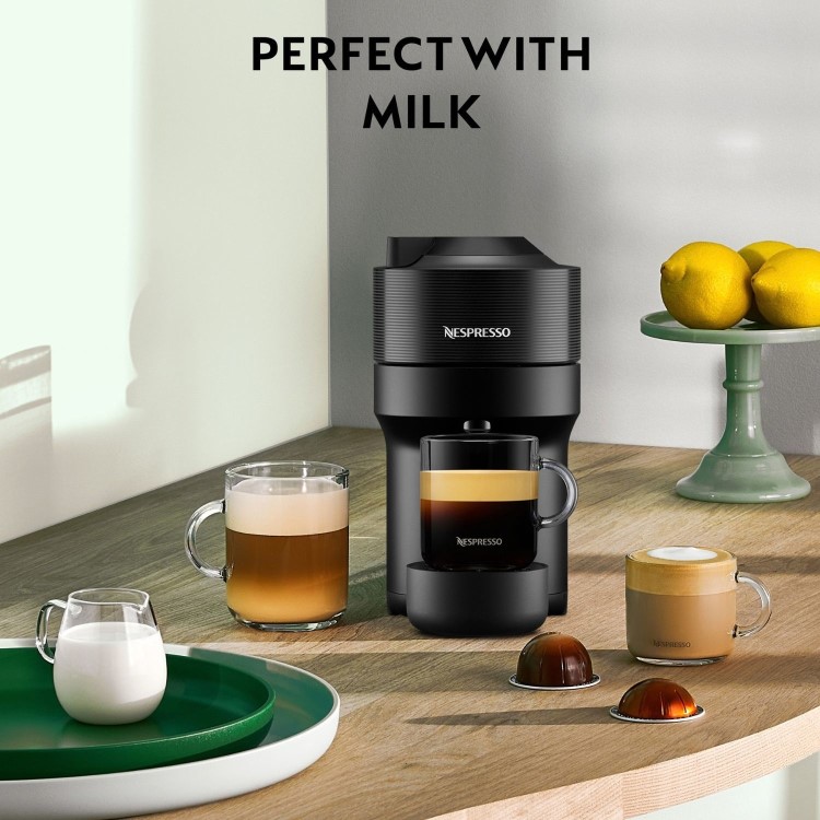Nespresso by Delonghi Vertuo Pop Pod Coffee Machine ENV90.B - Black