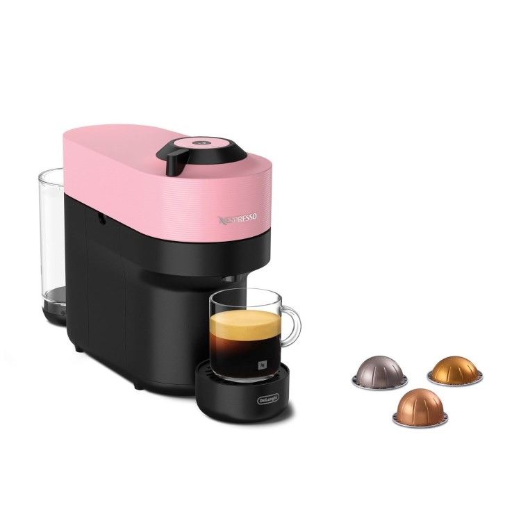 Nespresso by Delonghi Vertuo Pop Pod Coffee Machine ENV90.P - Pink
