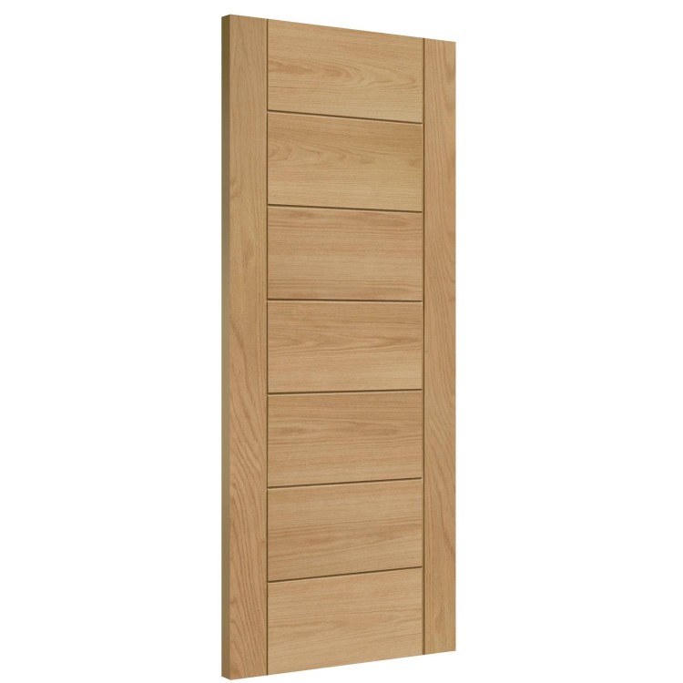 Internal Oak FD30 Fire Door - Unfinished - 1981 x 762 x 44mm - Palermo Essential - XL Joinery