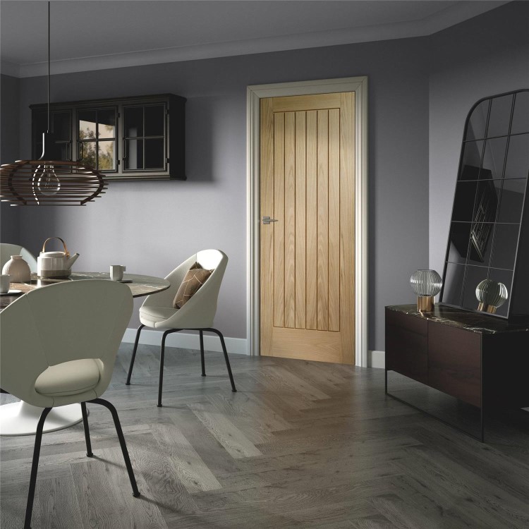 Suffolk Essential Internal Oak Fire Door - 1981 x 762 x 44 mm, Unfinished