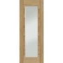 Palermo Essential 1 Light Pre-Finished Internal Oak Door with Clear Glass - 1981 x 610 x 35 mm, Pre-Finished