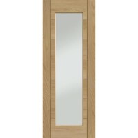 Internal Oak Fully-Glazed Door with Clear Glass - Pre-Finished - 2040 x 726 x 40mm - Palermo Essential - XL Joinery