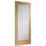 Suffolk Essential Pattern 10 Pre-Finished Internal Oak Door with Clear Etched Glass - 2040 x 926 x 40 mm, Pre-Finished